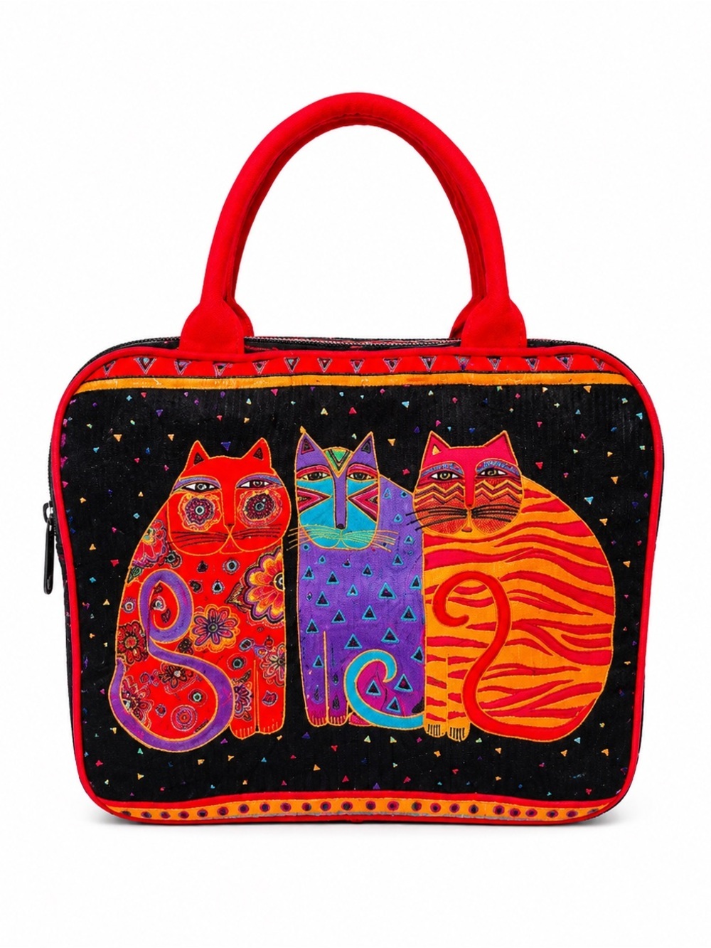 Laurel Burch Feline Cat Friends Cosmetic Travel Tote Bag